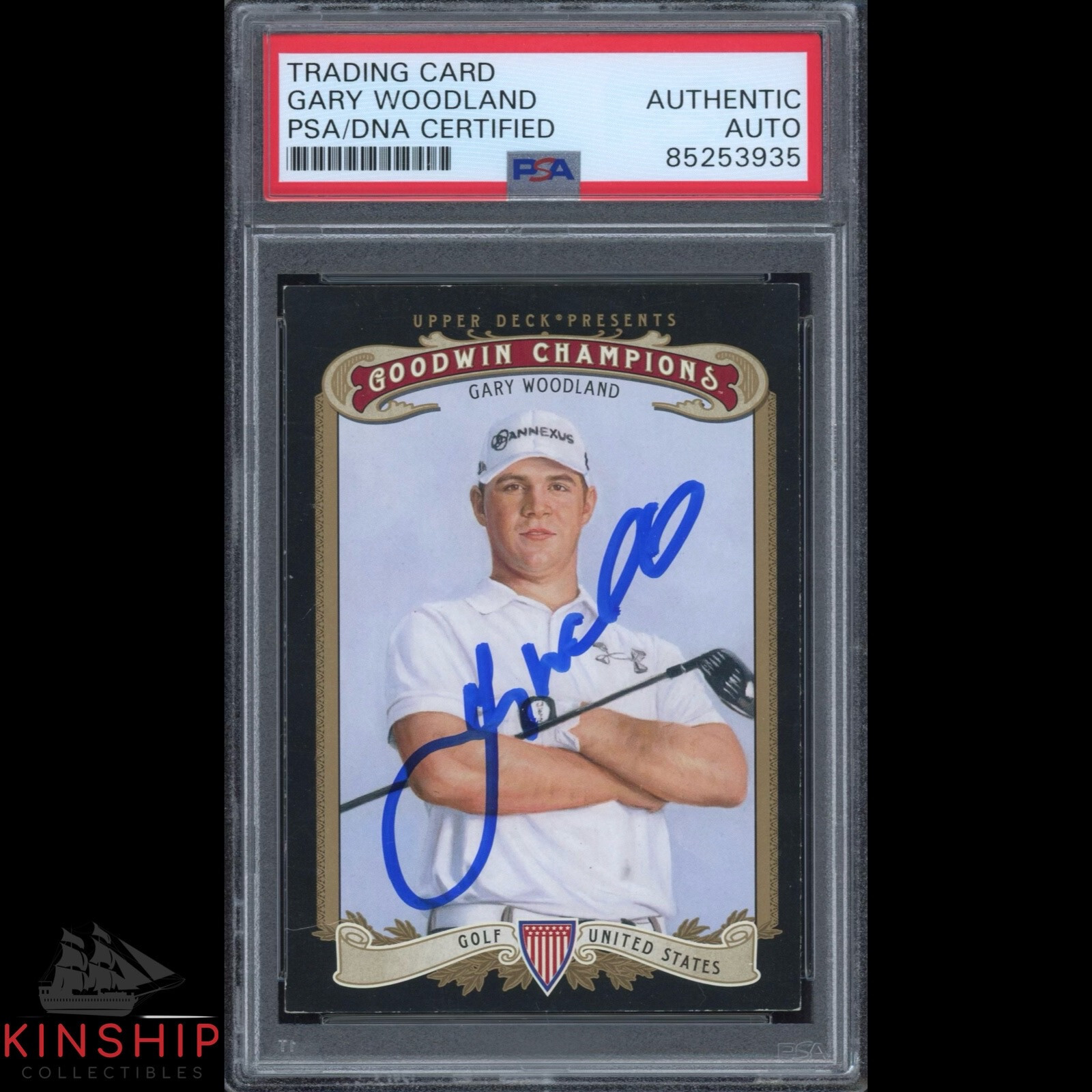 Gary Woodland signed 2012 Upper Deck Goodwin Trading Card PSA DNA Golf Auto CQTY