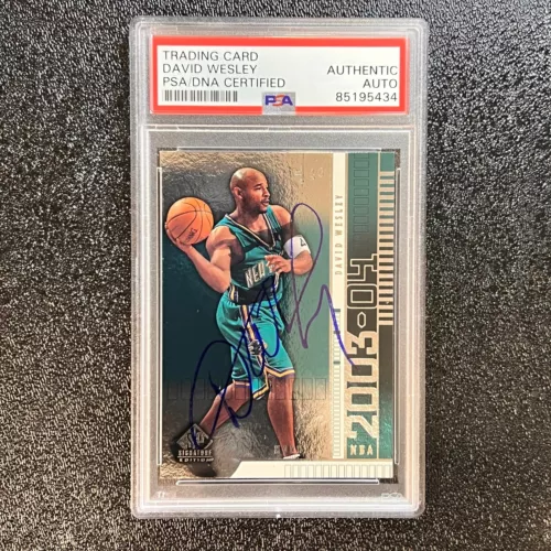 2003-04 UPPER DECK BASKETBALL SIGNATURE EDITION #62 DAVID WESLEY SIGNED CARD AUT COLLECTIBLE MEMORABILIA