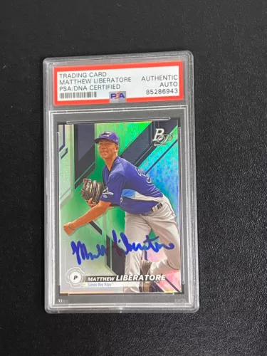 2019 TOPPS BOWMAN PLATINUM #TOP-17 MATTHEW LIBERATORE SIGNED CARD AUTO PSA/DNA S COLLECTIBLE MEMORABILIA