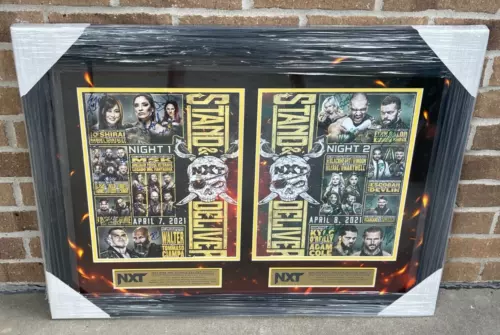 2021 WWE NXT STAND & DELIVER ENTIRE CARD MULTI-SIGNED FRAMED SHOWCASE JSA COA COLLECTIBLE MEMORABILIA
