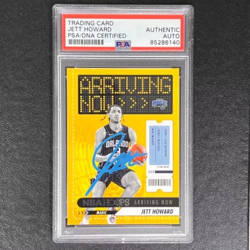 2023 PANINI NBA HOOPS #7 JETT HOWARD SIGNED CARD AUTO PSA SLABBED RC MAGIC COLLECTIBLE MEMORABILIA