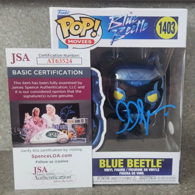 Angel Manuel Soto Signed Blue Beetle Funko Pop! w JSA COA Movie Director #1403 A