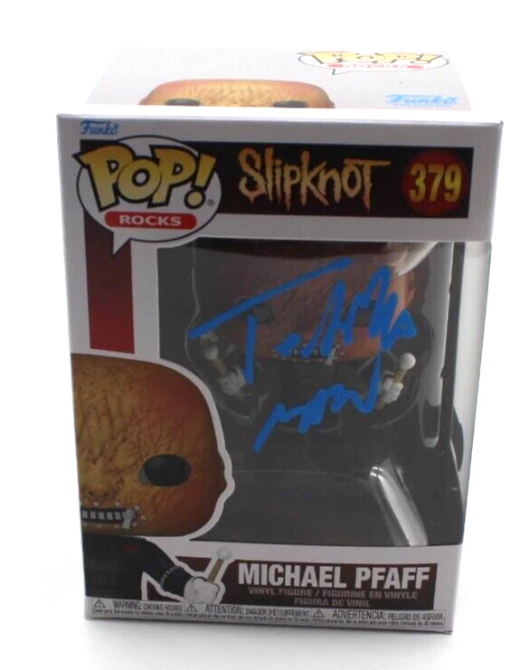 Michael Pfaff Tortilla Man Slipknot 379 Signed Funko Pop w/Beckett COA BN37878