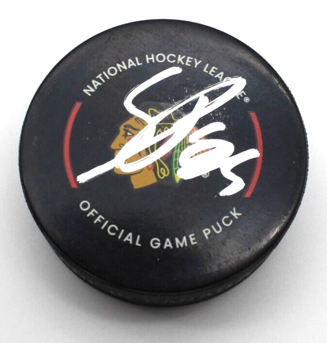Sacha Boisvert Signed Chicago Blackhawks Game Hockey Puck w/PSA DNA AO25956