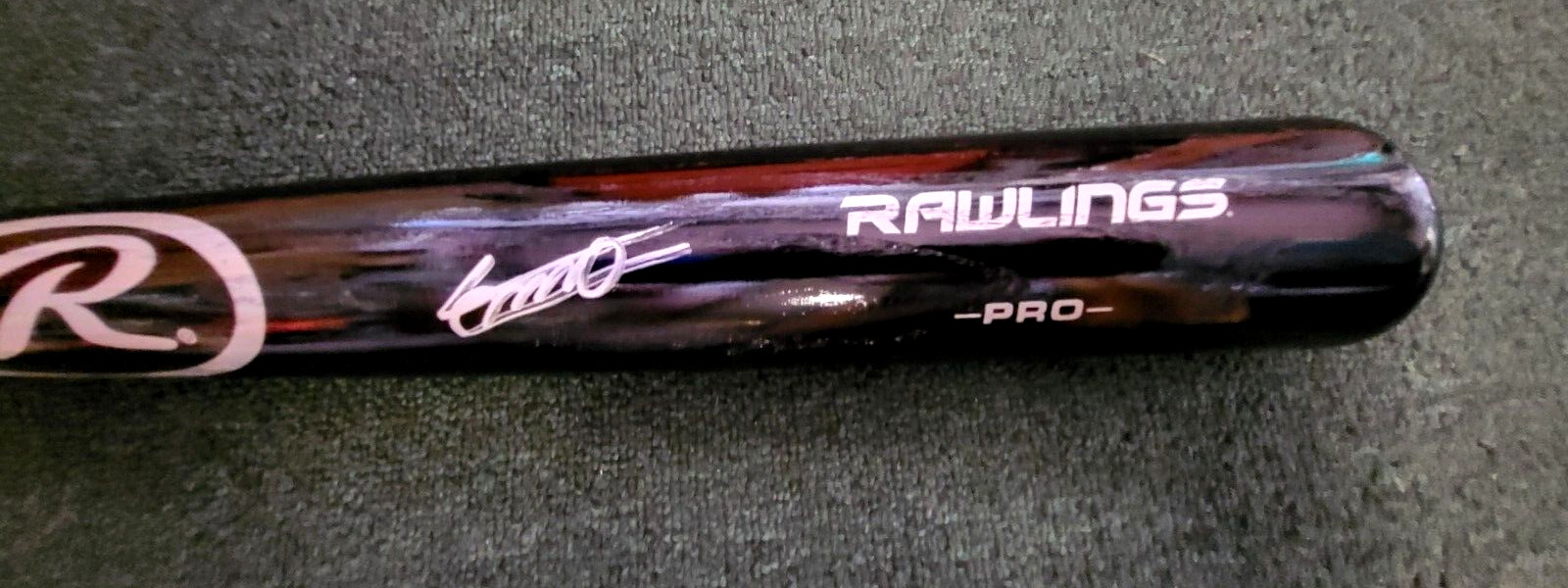 VLADIMIR GUERRERO JR TORONTO BLUE JAYS SIGNED AUTO RAWLINGS BLK BAT JSA ****