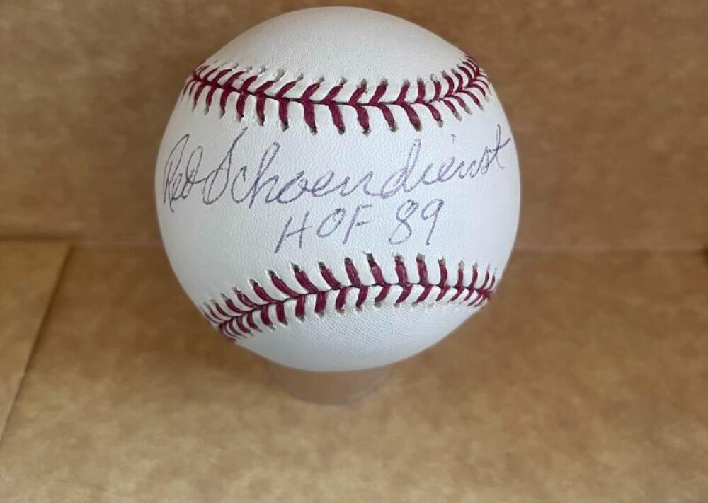RED SCHOENDIENST HOF 89 SIGNED AUTOGRAPHED M.L. BASEBALL BECKETT AUTH