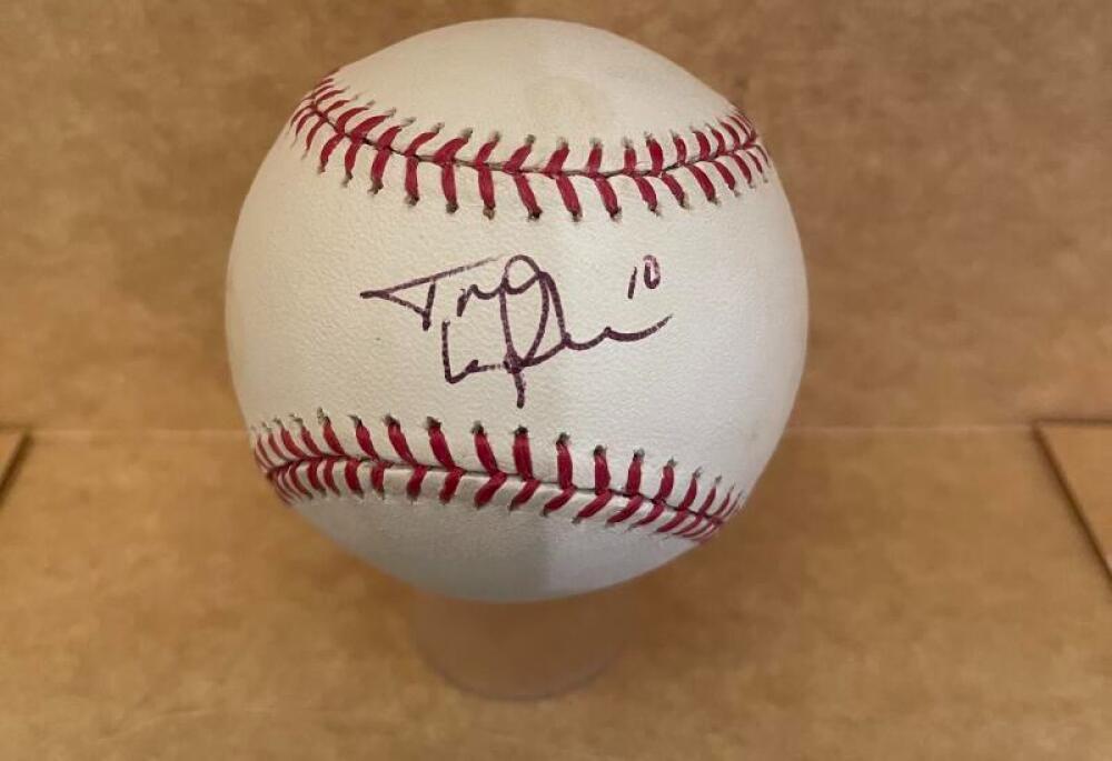 TONY LARUSSA CARDINALS/A'S SIGNED AUTOGRAPHED M.L. BASEBALL BECKETT AUTH