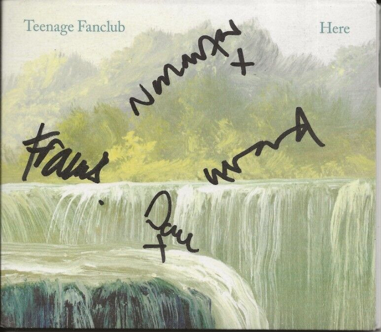 Teenage Fanclub REAL hand SIGNED Here CD COA Autographed by 4