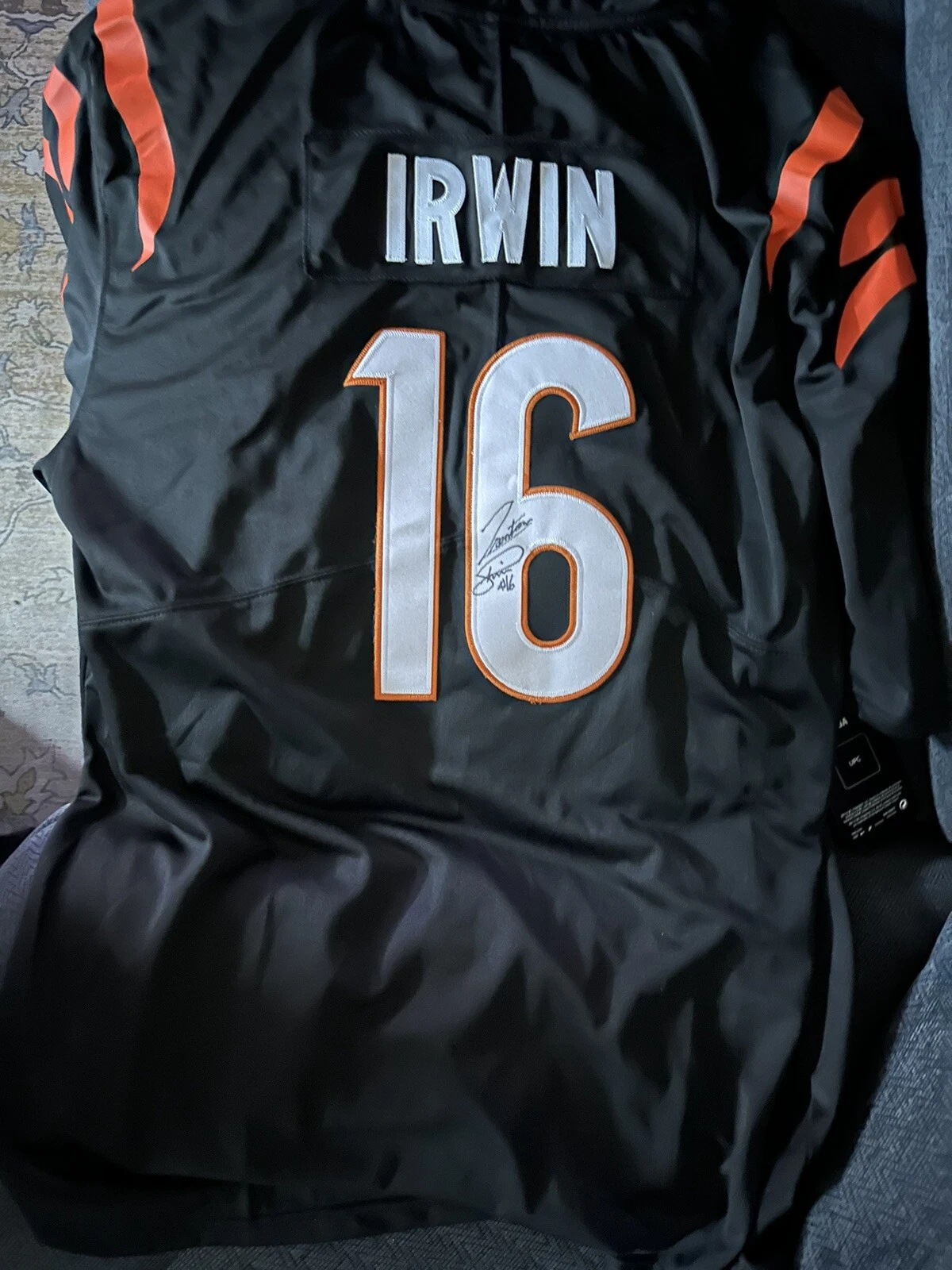 Trenton Irwin SIGNED Cincinnati Bengals Jersey Stitched Autographed Size XL