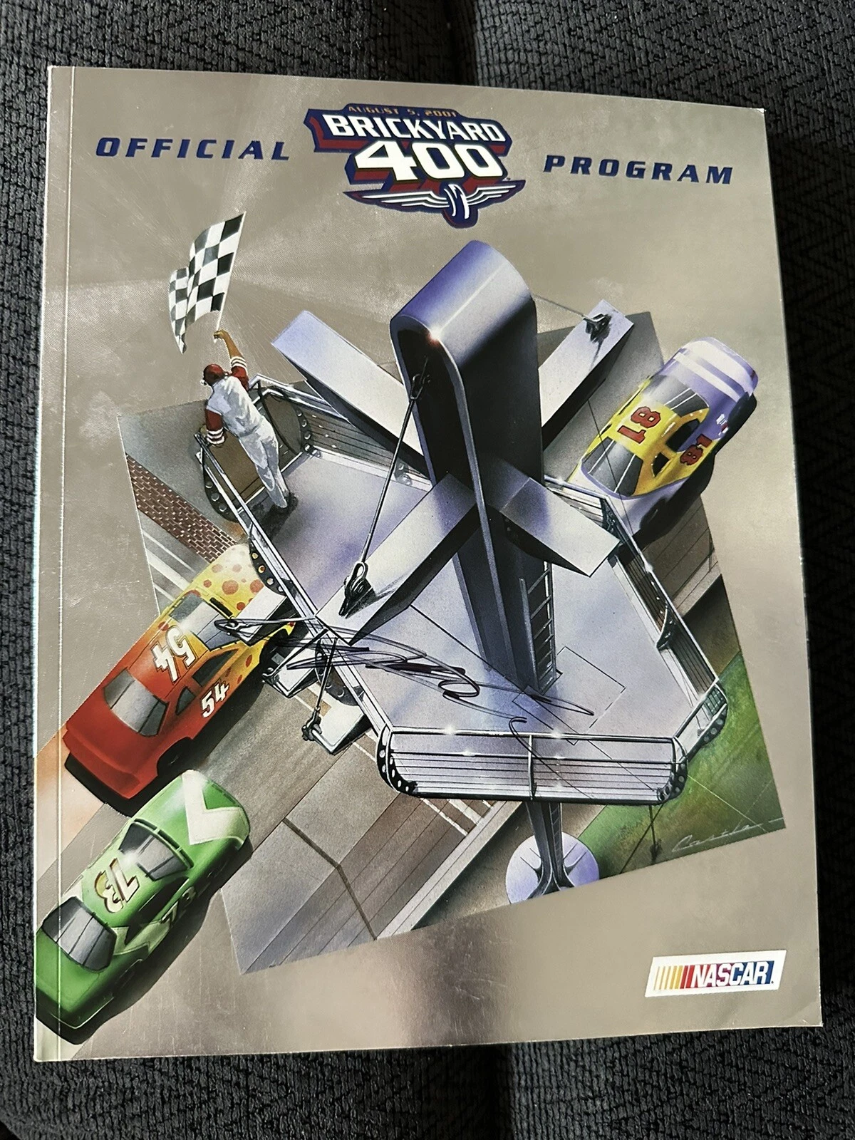 2001 Brickyard 400 Signed Program Winner Jeff Gordon Unused New