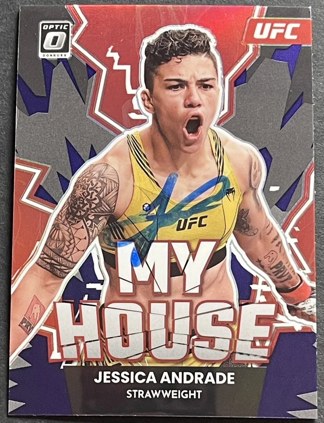 Jessica Andrade Signed Autographed 2023 Donruss Optic My House UFC Card Beckett