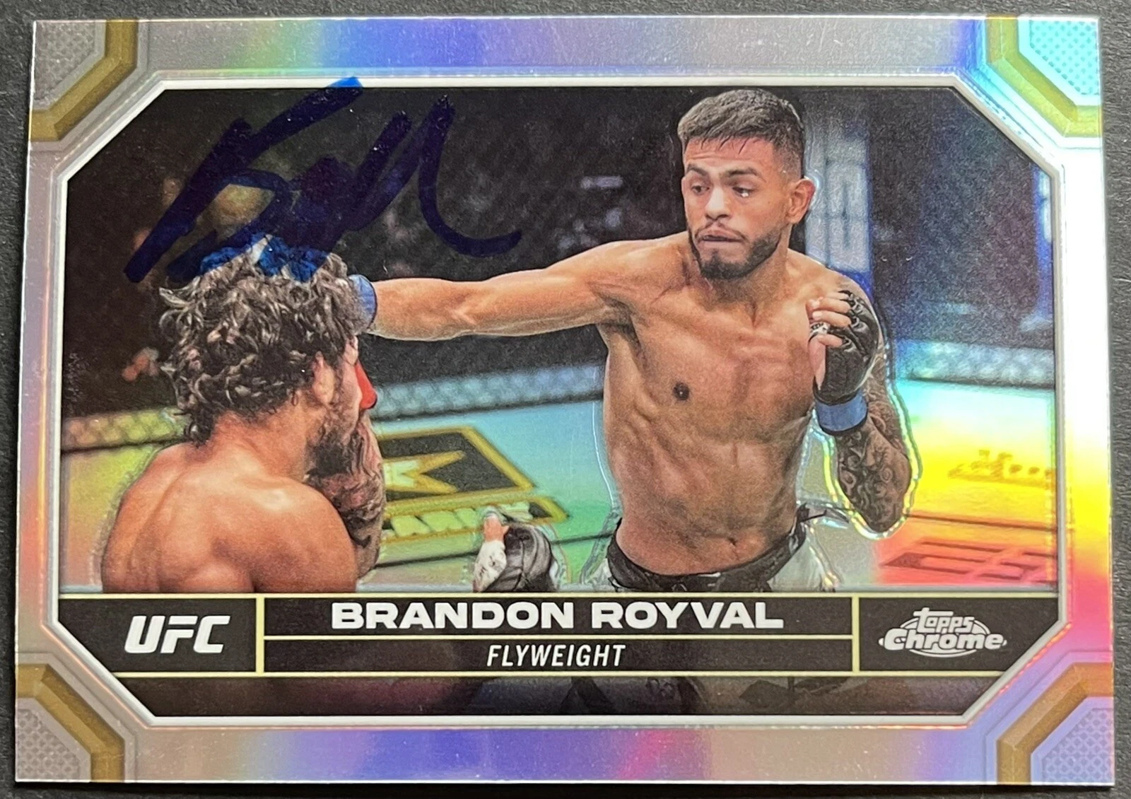 Brandon Royval Signed Autographed 2024 Topps Chrome Refractor UFC Card Beckett