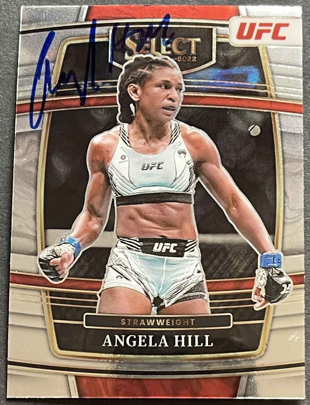 Angela Hill Signed Autographed 2022 Select UFC Base Card Beckett Coa