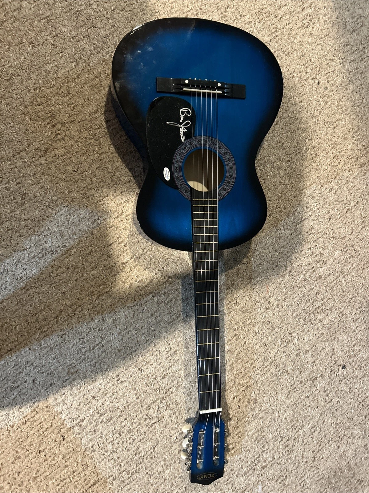 BRUCE JOHNSTON BEACH BOYS SIGNED AUTOGRAPH 38” ACOUSTIC GUITAR ACOA SURFIN USA