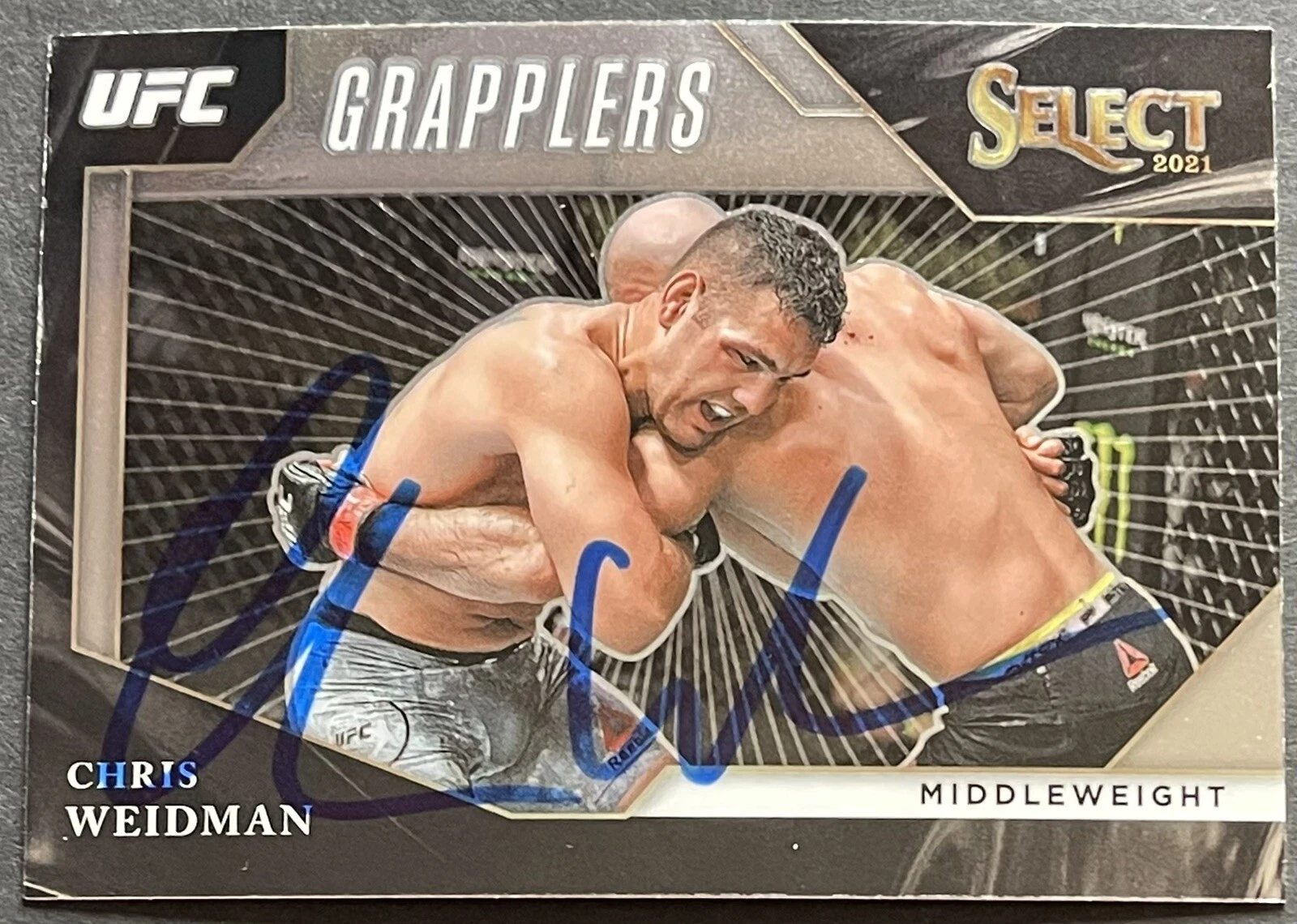 Chris Weidman Signed Autographed 2021 Select Grapplers UFC Card Beckett Coa