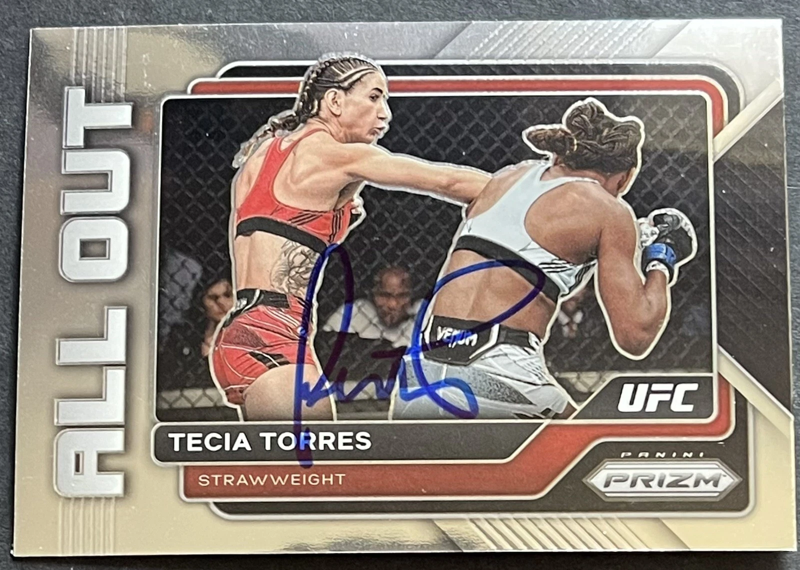 TECIA TORRES SIGNED AUTOGRAPHED 2023 PRIZM ALL OUT UFC CARD BECKETT COA COLLECTIBLE MEMORABILIA