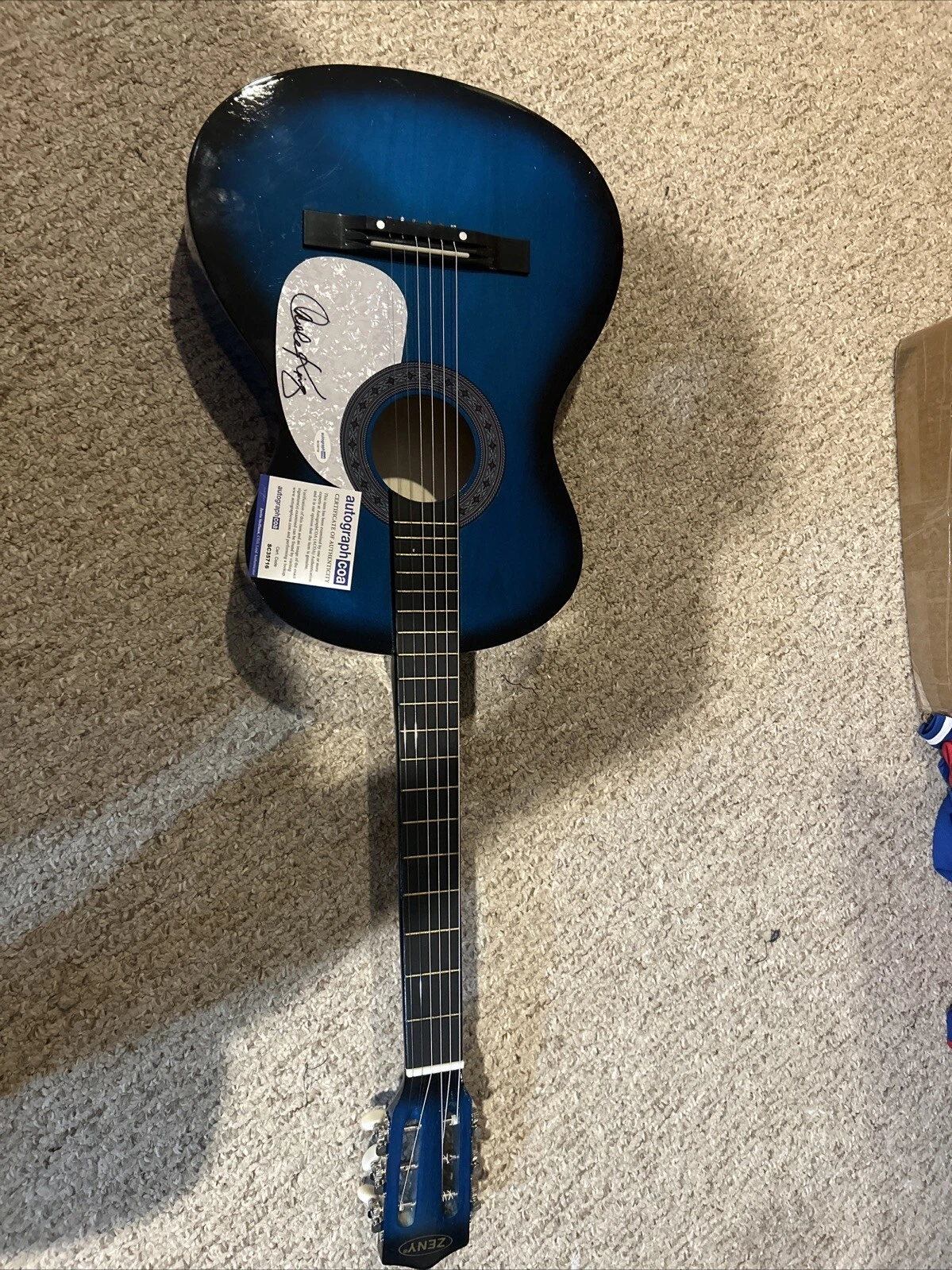 CAROLE KING SIGNED AUTOGRAPH 38” ACOUSTIC GUITAR ACOA SINGER LEGEND