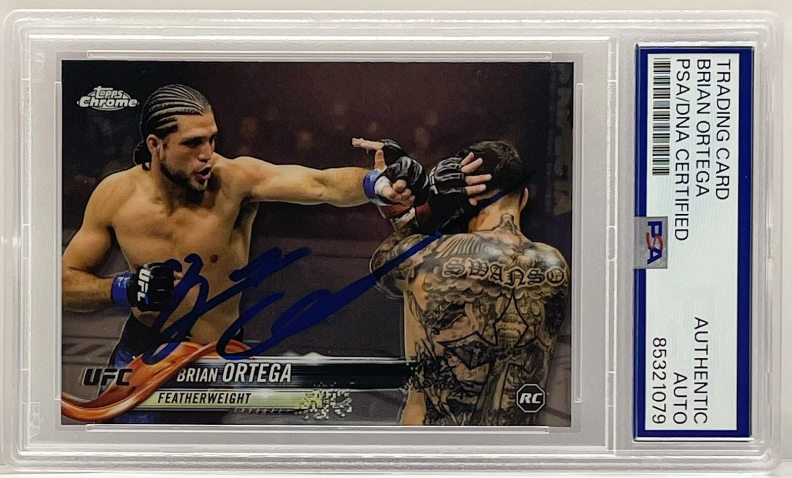 Brian Ortega Signed 2018 Topps Chrome UFC Rookie Card PSA/DNA Slabbed