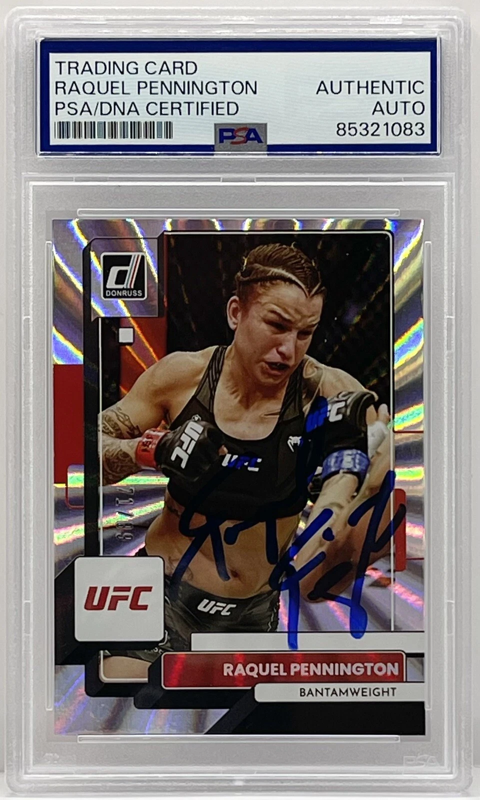 Raquel Pennington Signed Autograph 2023 Donruss UFC Card PSA/DNA Slabbed #/d 89
