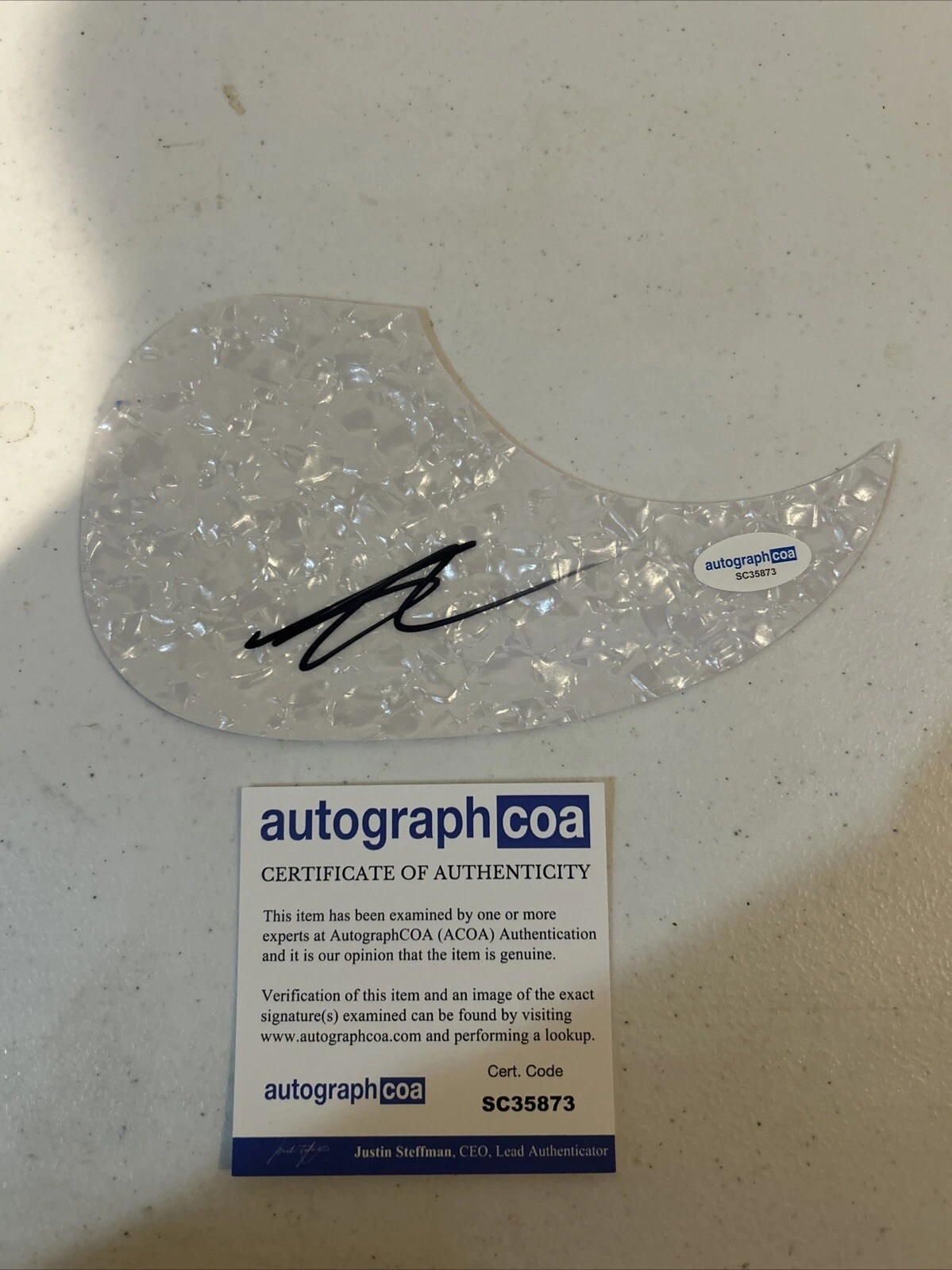 CHASE RICE SIGNED AUTOGRAPH ACOUSTIC PICKGUARD ACOA GUITAR EYES ON YOU