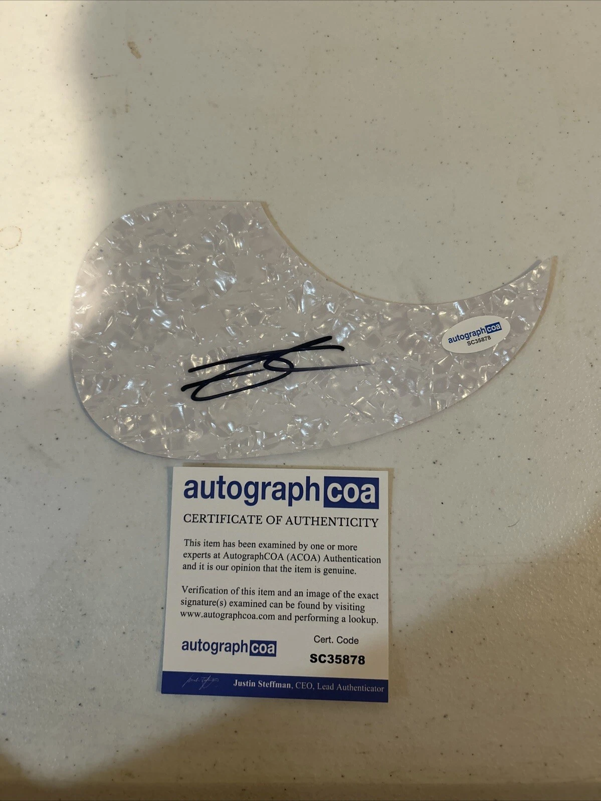CHASE RICE SIGNED AUTOGRAPH ACOUSTIC PICKGUARD ACOA GUITAR EYES ON YOU