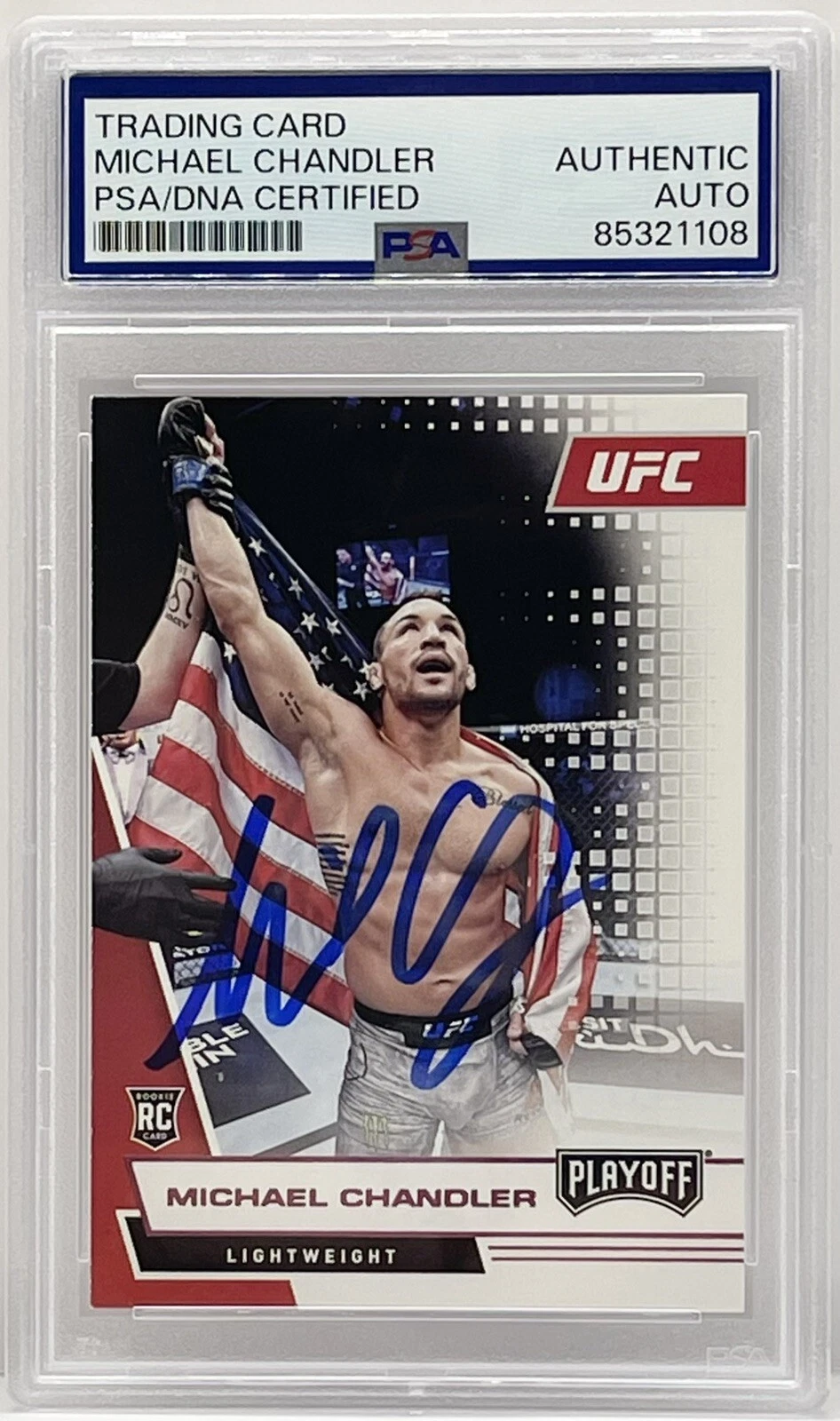 Michael Chandler Signed 2021 Chronicles Playoffs Rookie Card UFC PSA/DNA Slab