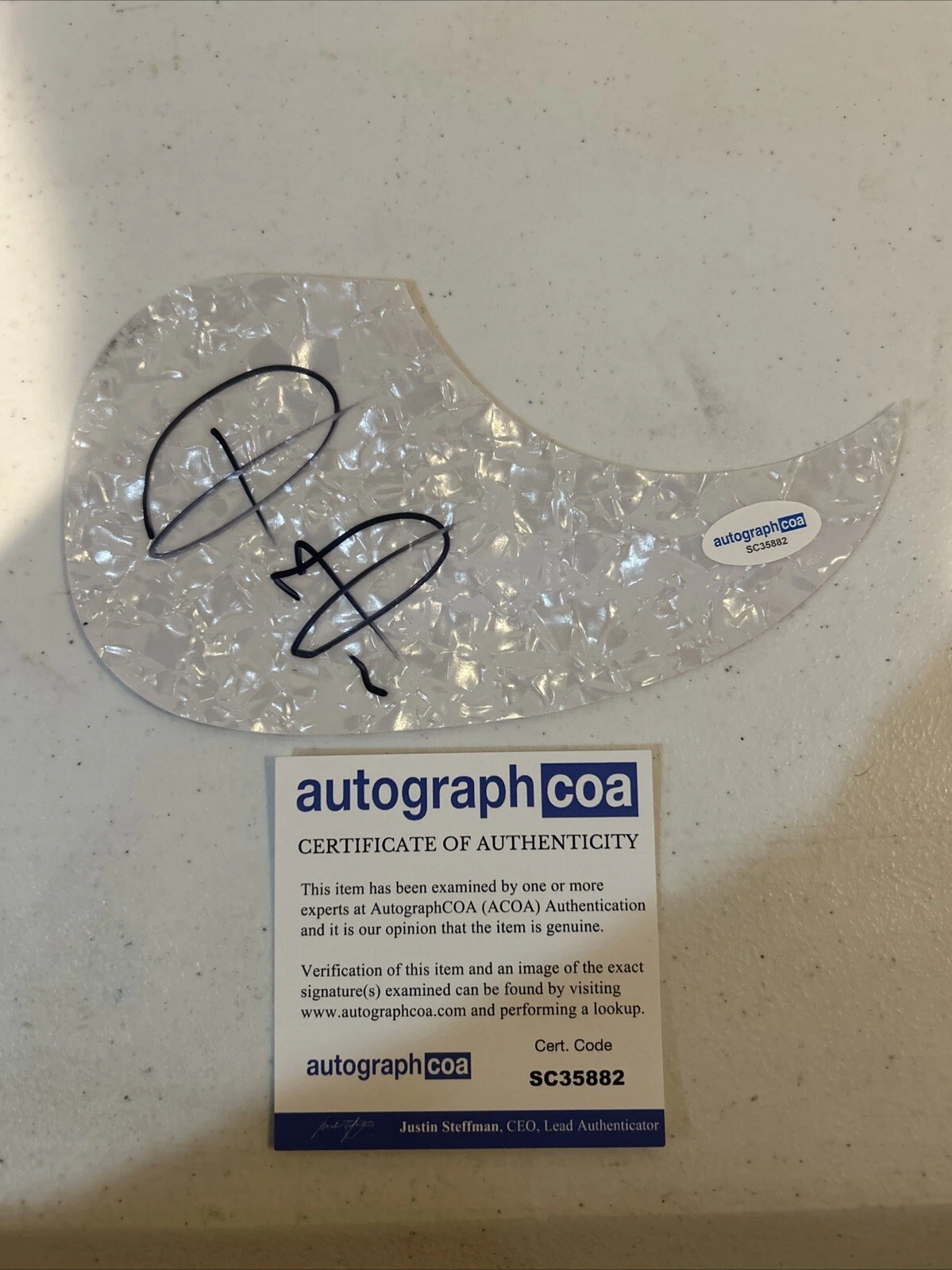 DALTON DOVER SIGNED AUTOGRAPH ACOUSTIC PICKGUARD ACOA GUITAR COUNTRY