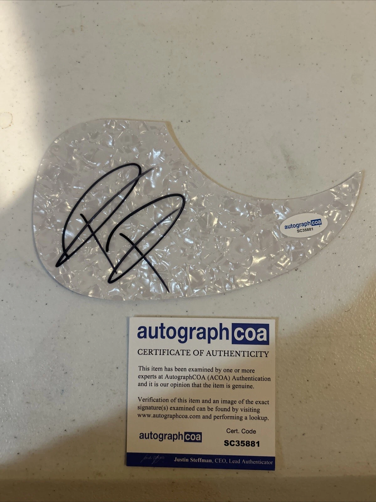 DALTON DOVER SIGNED AUTOGRAPH ACOUSTIC PICKGUARD ACOA GUITAR COUNTRY