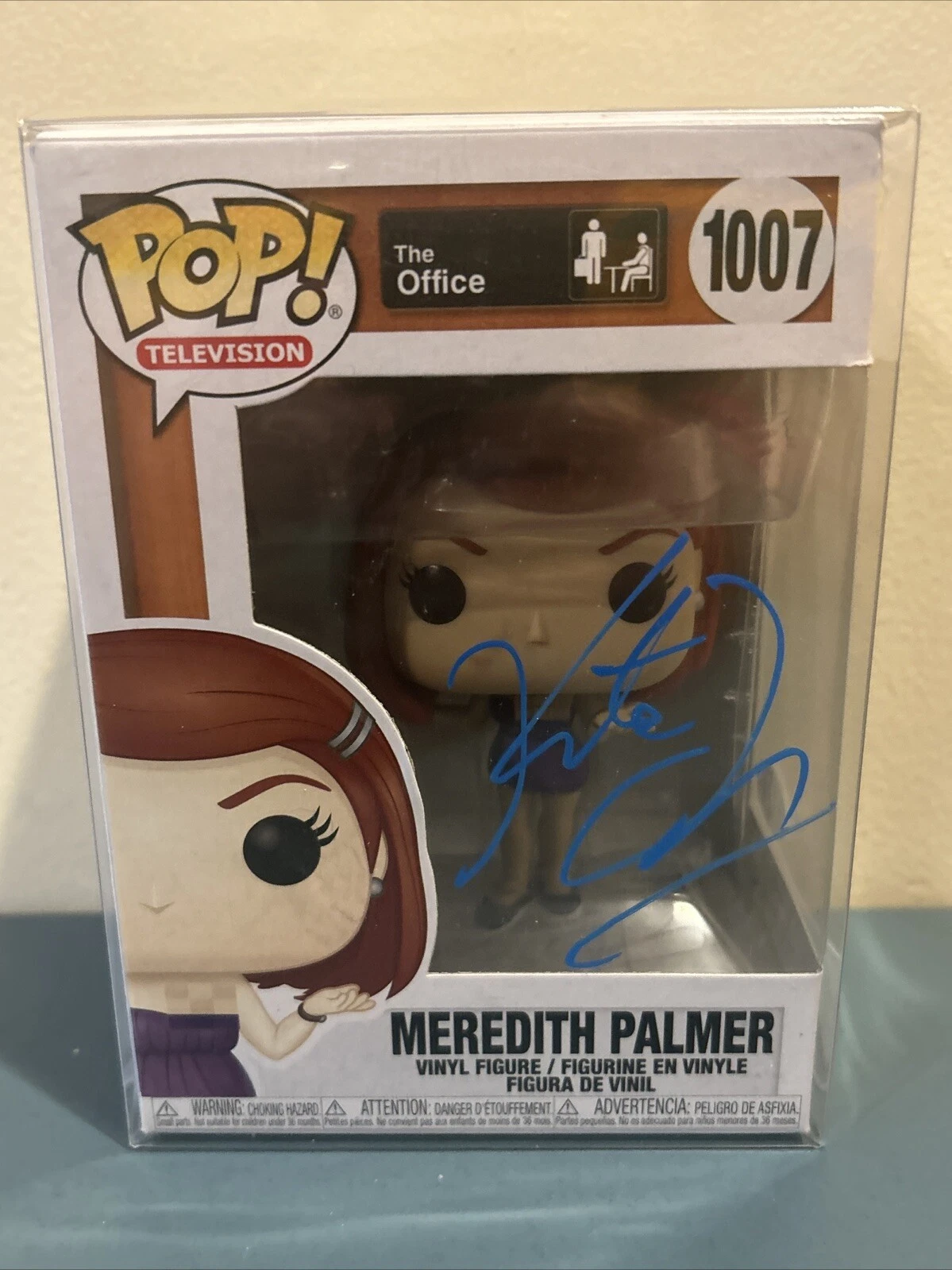 KATE FLANNERY SIGNED AUTOGRAPH FUNKO POP ACOA MEREDITH PALMER THE OFFICE
