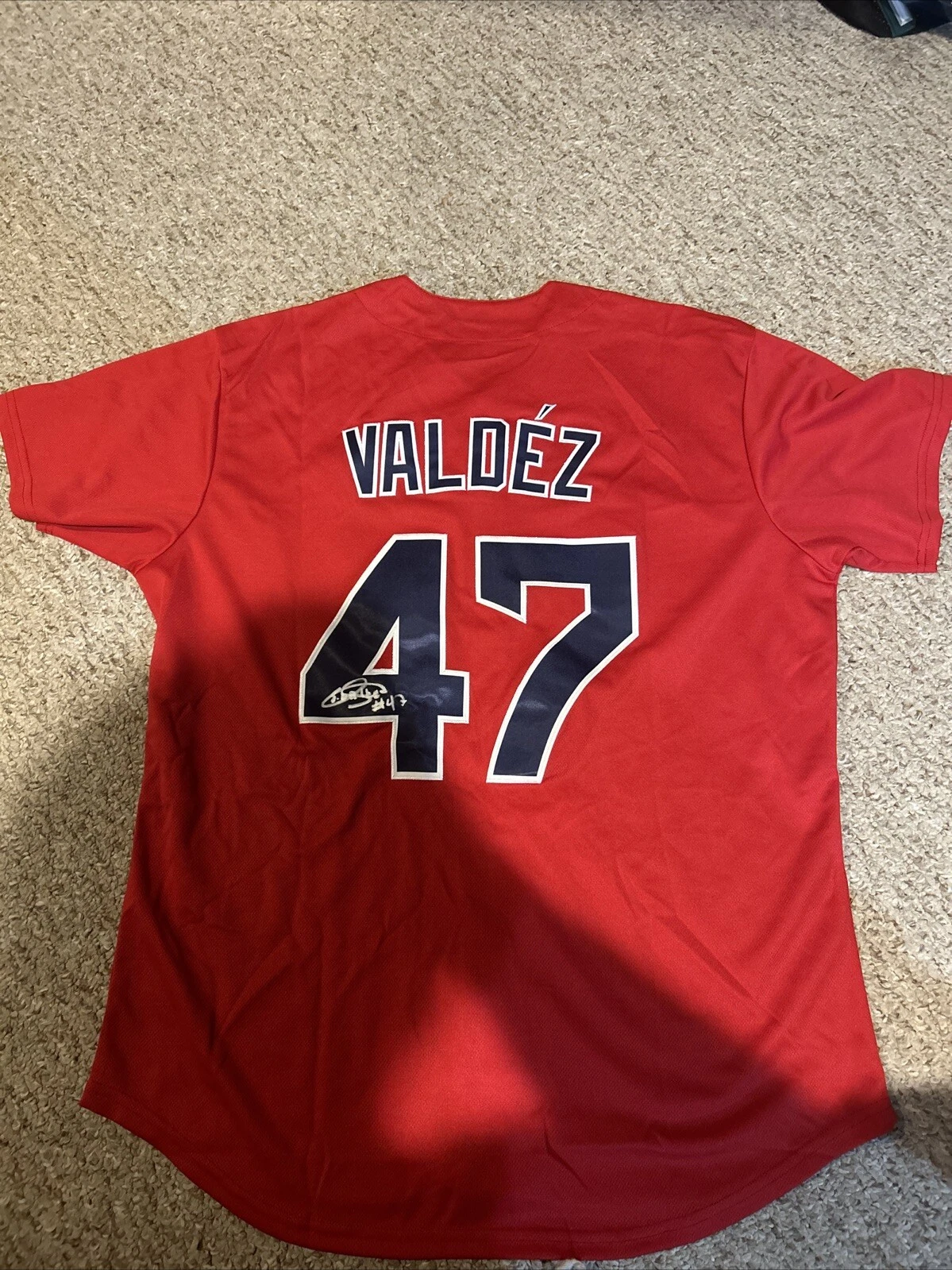 BOSTON RED SOX- ENMANUEL VALDEZ SIGNED AUTOGRAPH JERSEY COA BASEBALL PROSPECT
