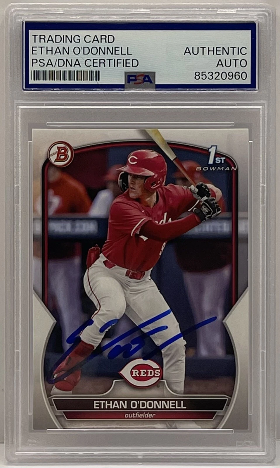 Ethan O’Donnell Signed Autographed 2023 Bowman 1st Rookie Card PSA/DNA Slabbed