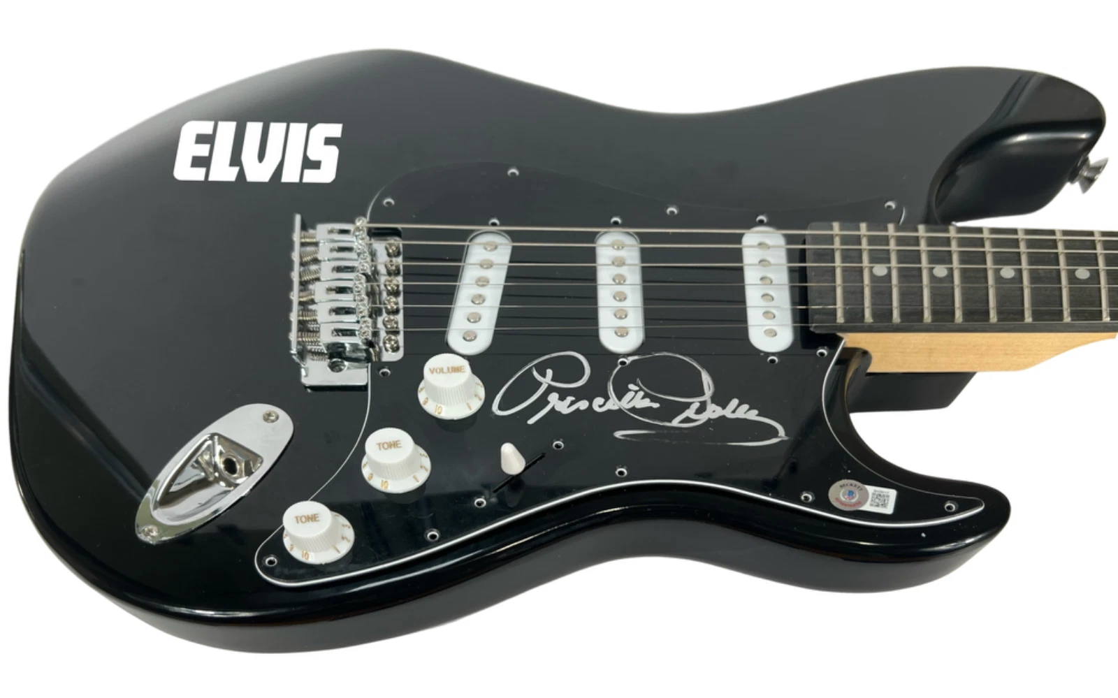 Priscilla Presley Signed Autograph Electric Guitar Elvis Presley Beckett COA