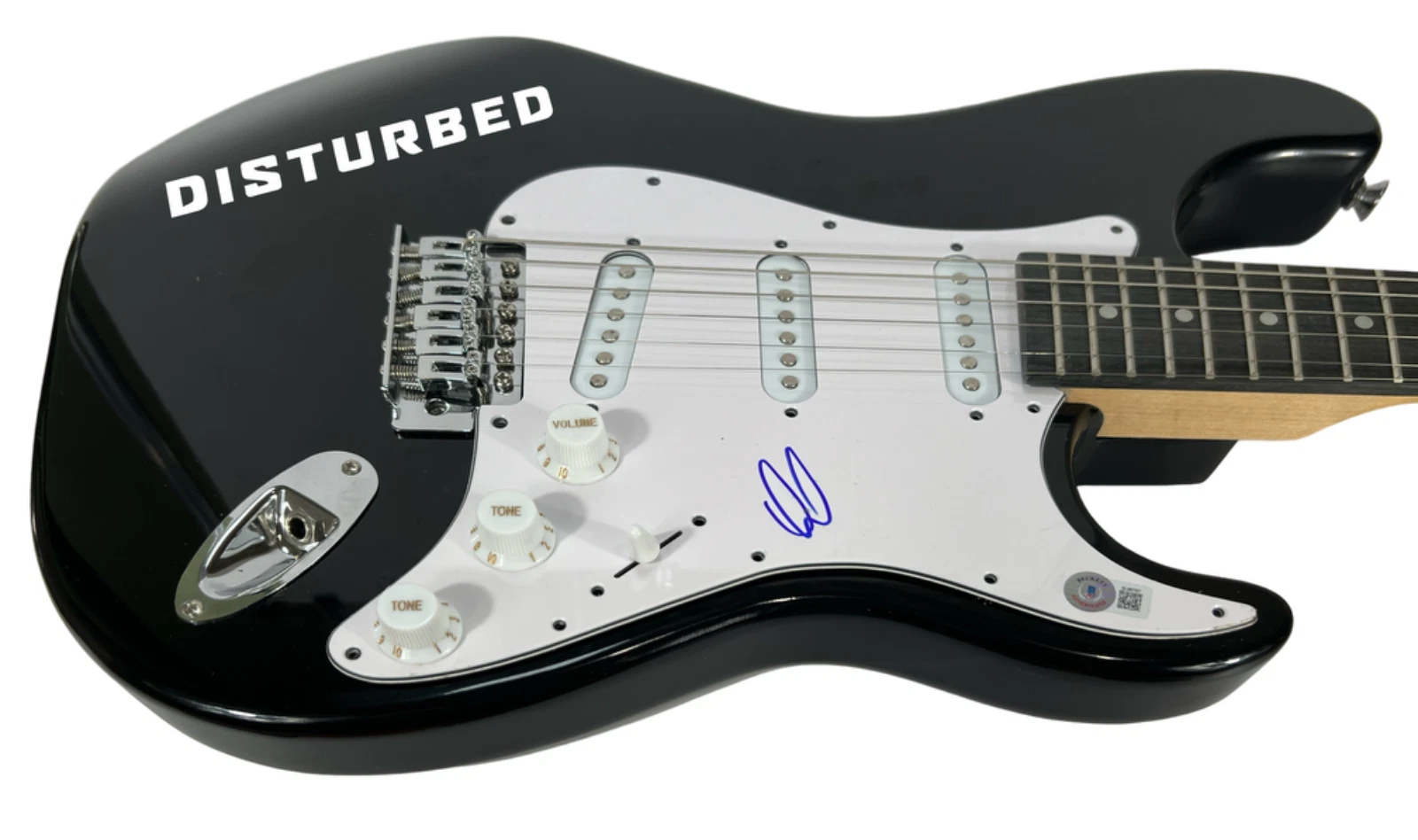 DISTURBED David Draiman Signed Autograph Electric Guitar Band Singer Beckett COA