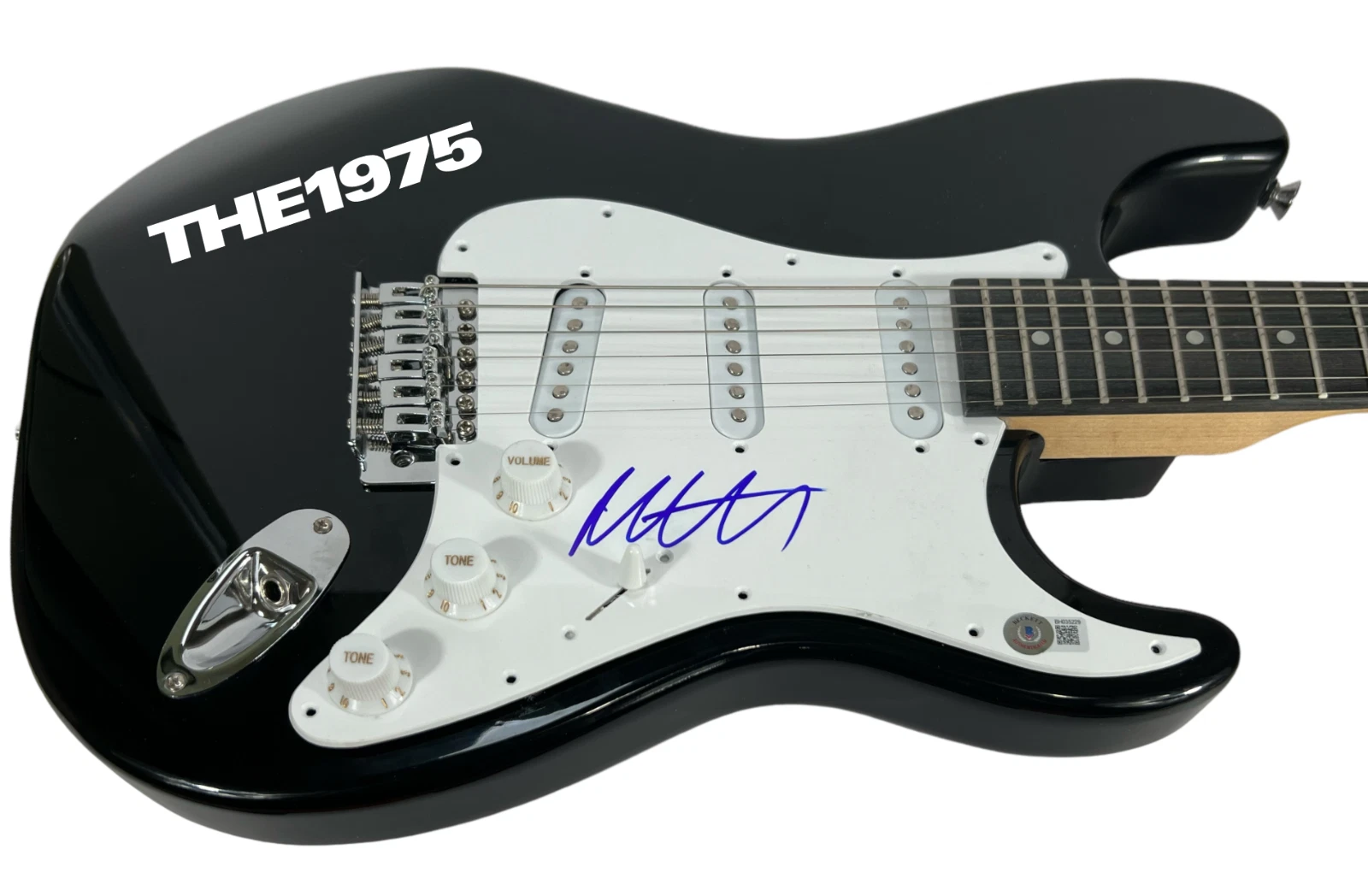 Matty Healy THE 1975 Band Signed Electric Guitar Autograph Matthew Matt BAS COA