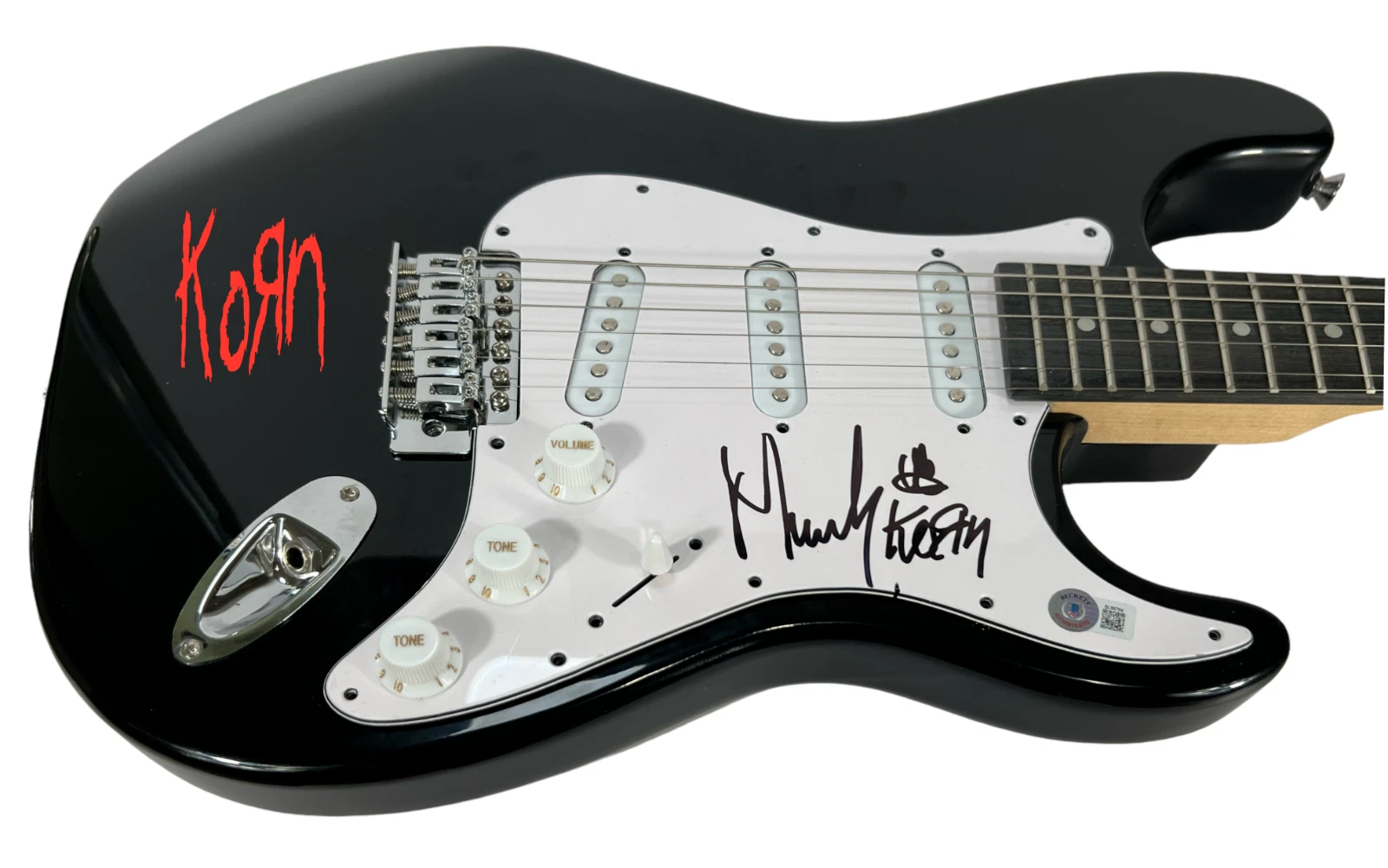 James Munky Shaffer KORN Signed Autograph Electric Guitar Guitarist Beckett COA