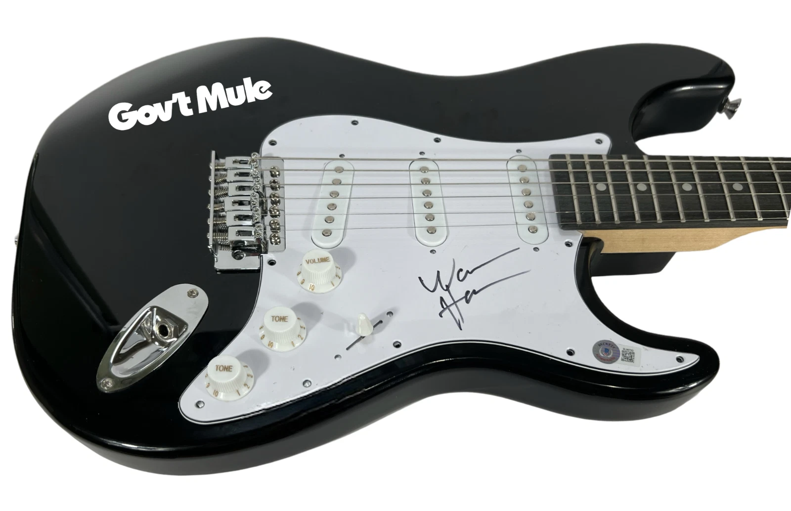 WARREN HAYNES GOV’T MULE SIGNED AUTOGRAPH ELECTRIC GUITAR ALLMAN BROTHERS BAS COLLECTIBLE MEMORABILIA