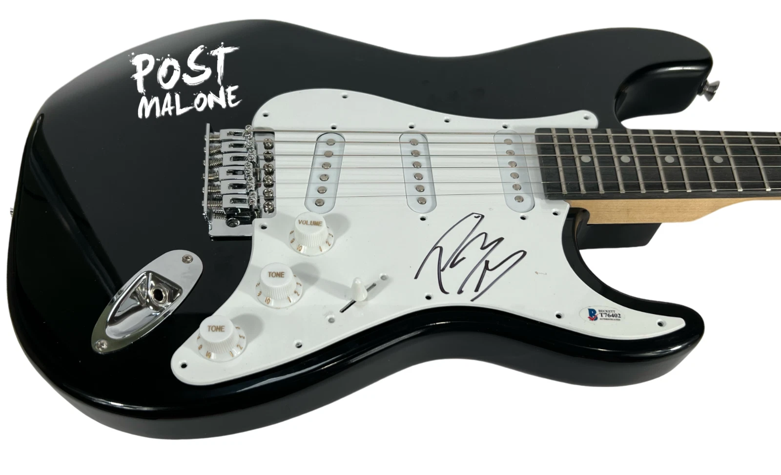 Post Malone Signed Autograph Electric Guitar Beckett Hollywood's Bleeding COA
