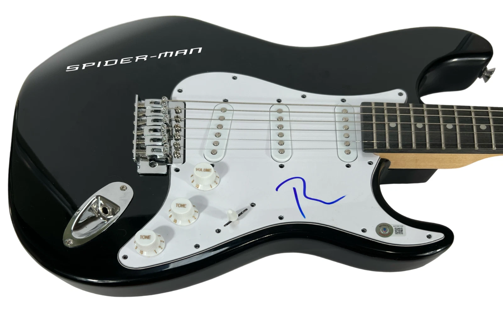 Tobey Maguire Signed Autograph Electric Guitar SPIDER-MAN Beckett COA