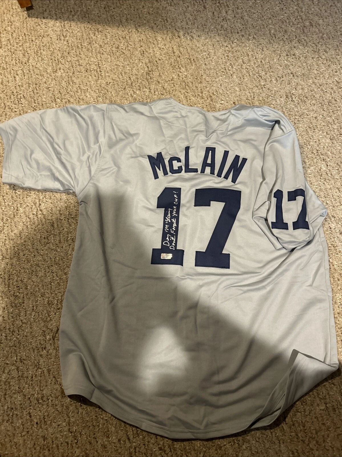 DETROIT TIGERS- DENNY MCLAIN SIGNED AUTOGRAPH JERSEY TRISTAR COA BASEBALL STAR