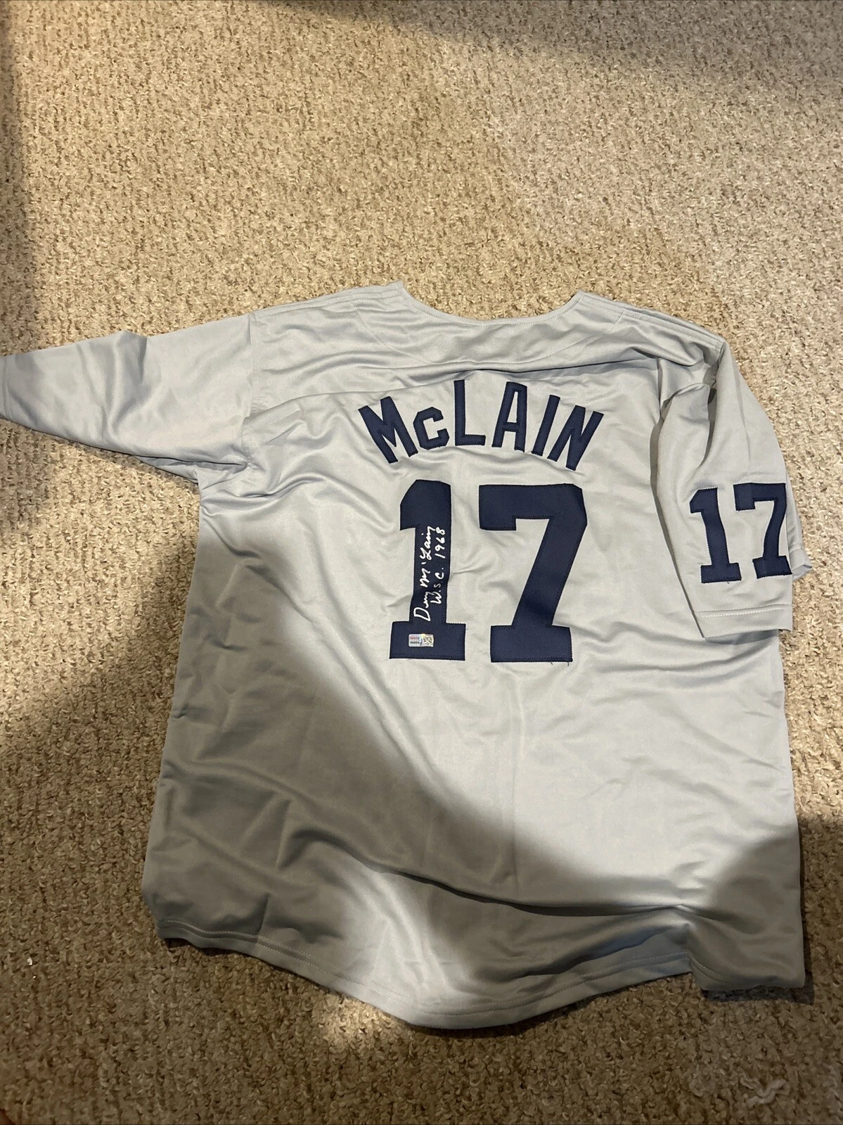 DETROIT TIGERS- DENNY MCLAIN SIGNED AUTOGRAPH JERSEY TRISTAR COA BASEBALL STAR