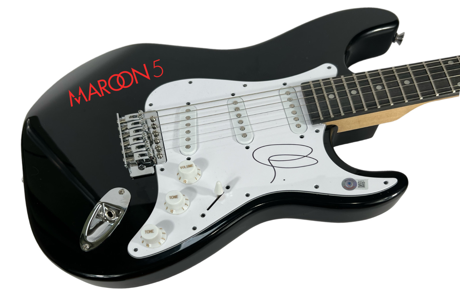 ADAM LEVINE MAROON 5 SIGNED AUTOGRAPH ELECTRIC GUITAR LEAD SINGER BECKETT COA COLLECTIBLE MEMORABILIA