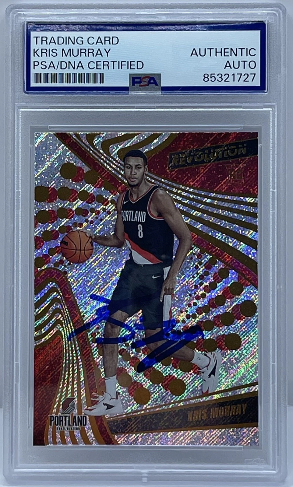 Kris Murray Signed Auto 2023-24 Revolution Rookie Card Blazers PSA/DNA Slabbed
