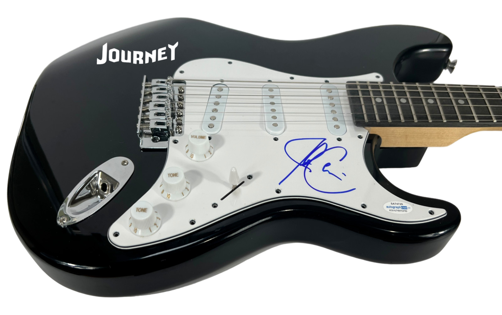 Jonathan Cain JOURNEY Band Signed Autograph Electric Guitar ACOA COA