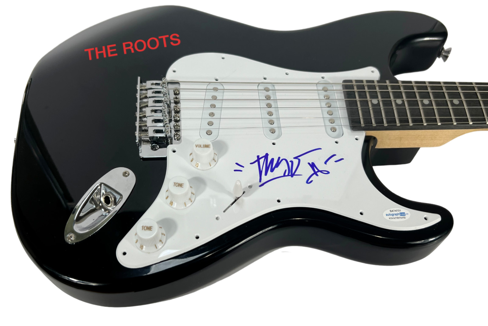 Black Thought THE ROOTS Signed Autograph Electric Guitar Rapper Singer ACOA COA