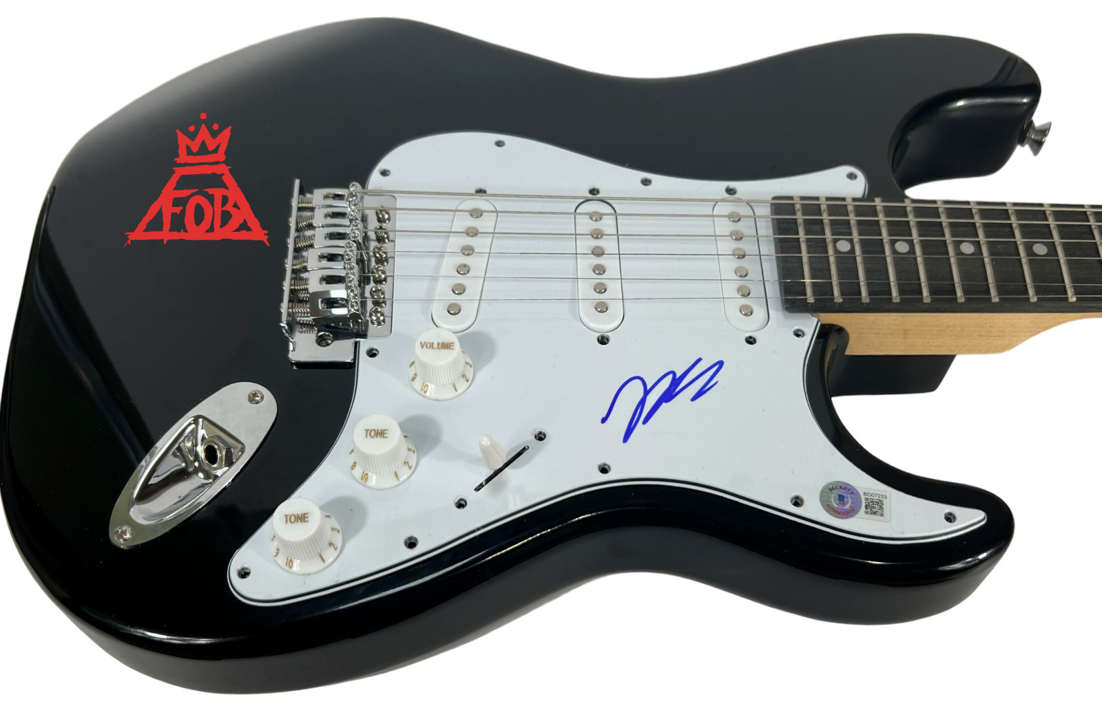 Pete Wentz FALL OUT BOY Signed Autograph Electric Guitar Beckett COA