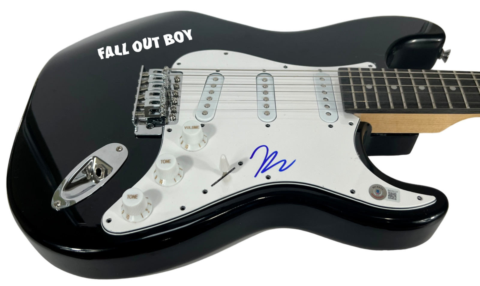 Pete Wentz FALL OUT BOY Signed Autograph Electric Guitar Beckett COA
