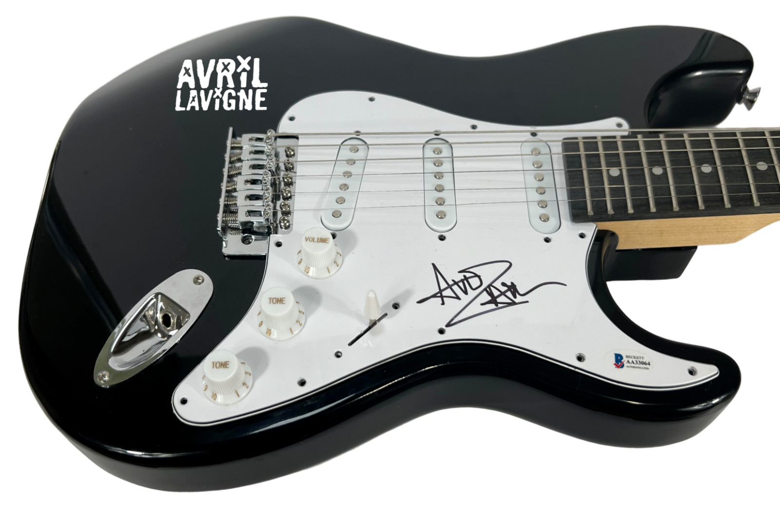 Avril Lavigne Signed Autograph Electric Guitar Under My Skin Let Go Beckett COA