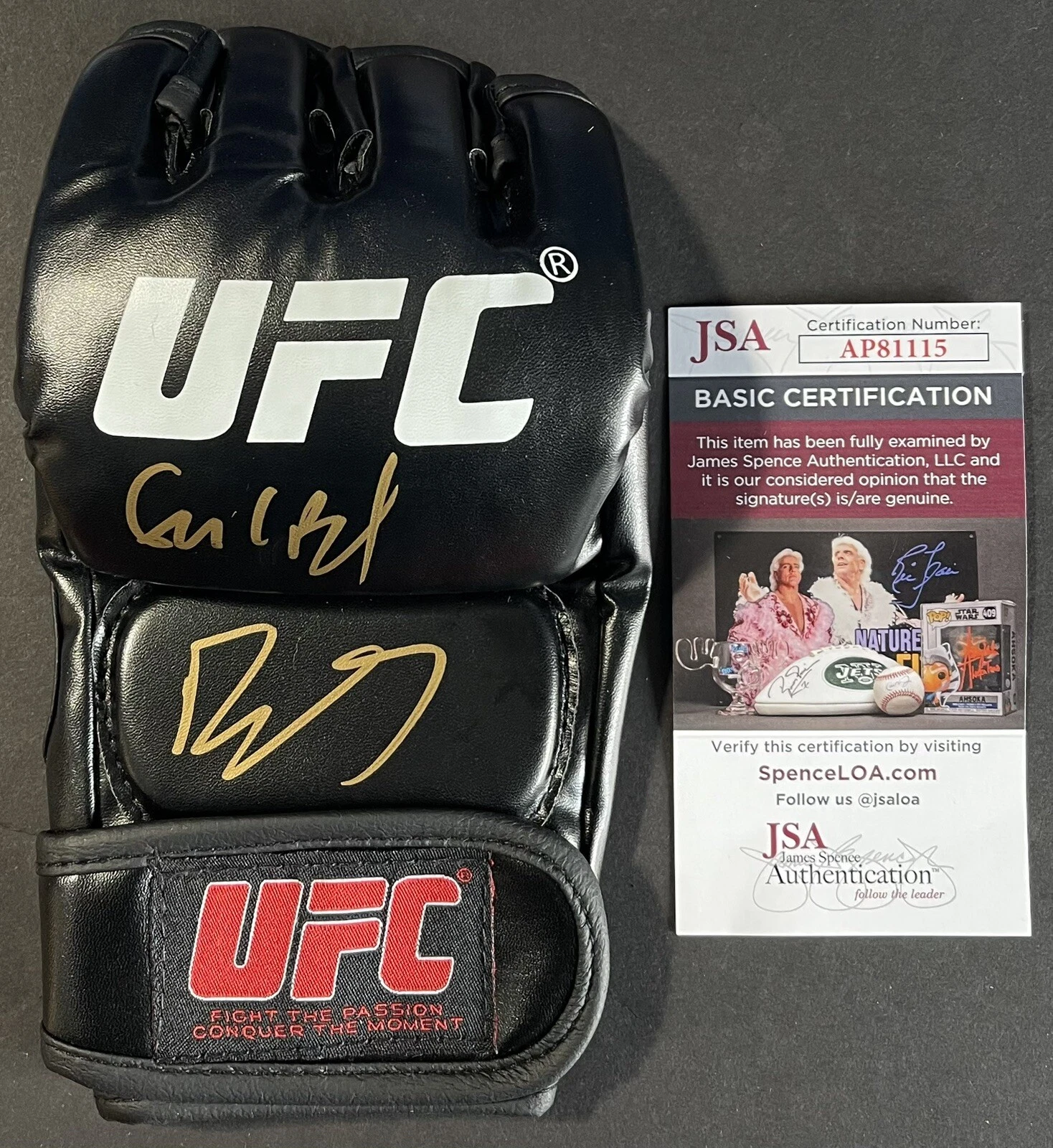 Gilbert Burns Signed Autographed UFC Fighter Glove JSA COA