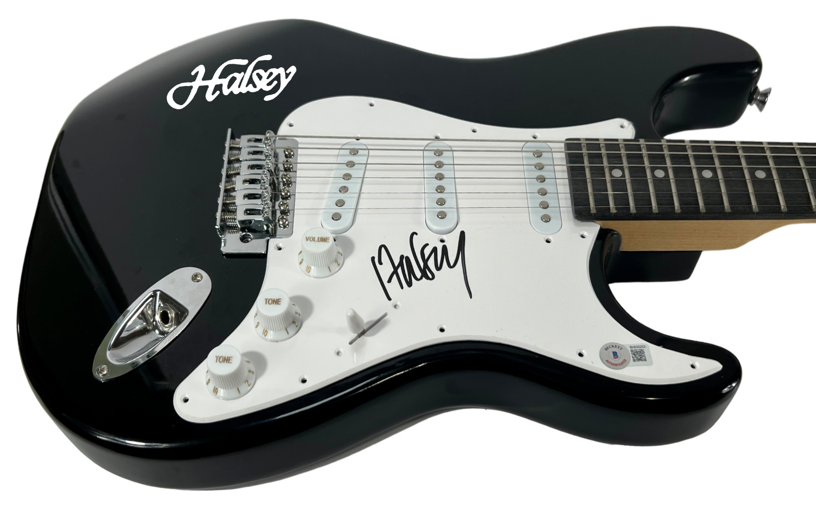 Halsey Signed Autograph Electric Guitar Manic Badlands Singer Beckett COA