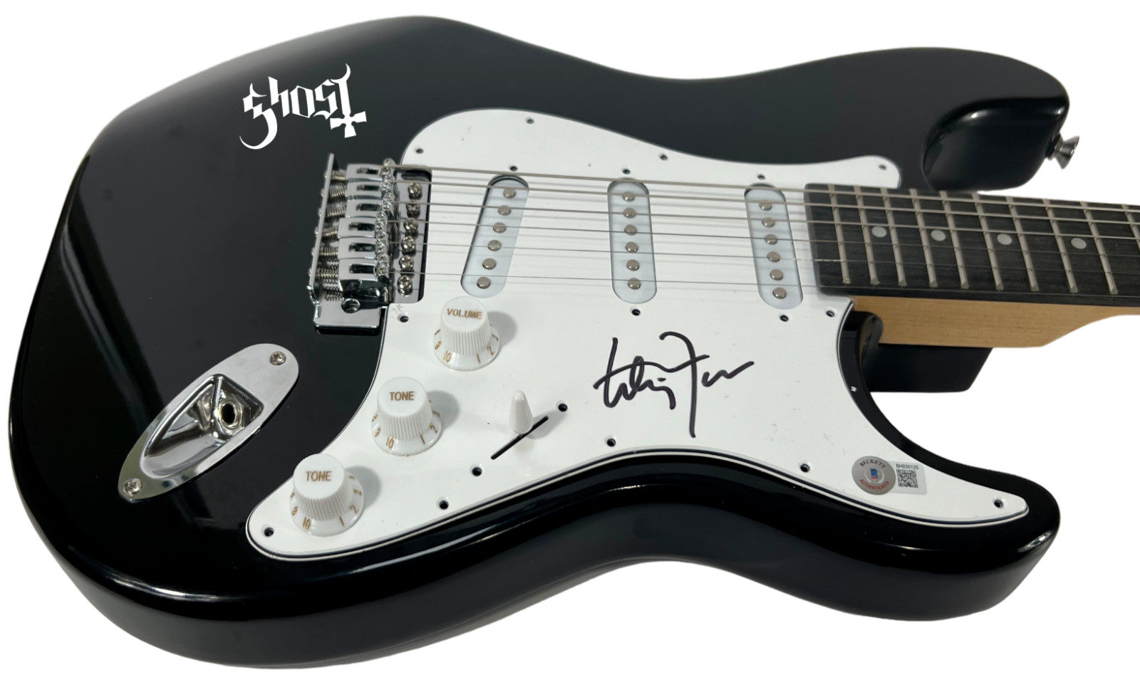 GHOST Tobias Forge Signed Autograph Electric Guitar Papa Emeritus Band Beckett